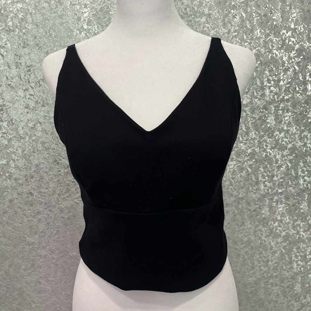 CAbi Black V-Neck Tank Top Size Small
